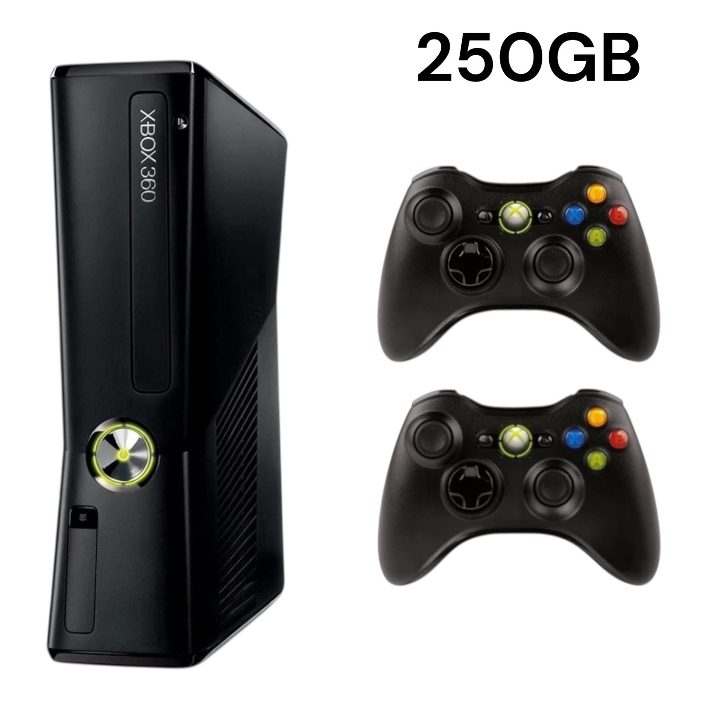 Xbox 360 Slim 250GB + 2 Controller’s