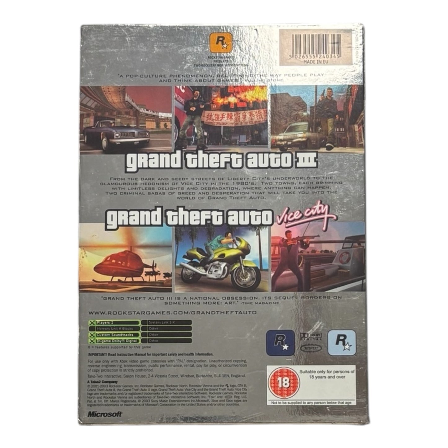 Grand Theft Auto: Double Pack (III + Vice City)