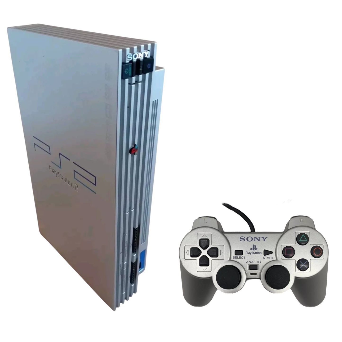 Playstation 2 Console Fat Silver + Controller