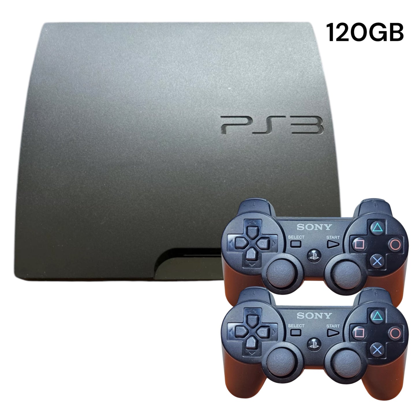 Console PlayStation 3 Slim 120 Go + 2 manettes « DualShock 3 »