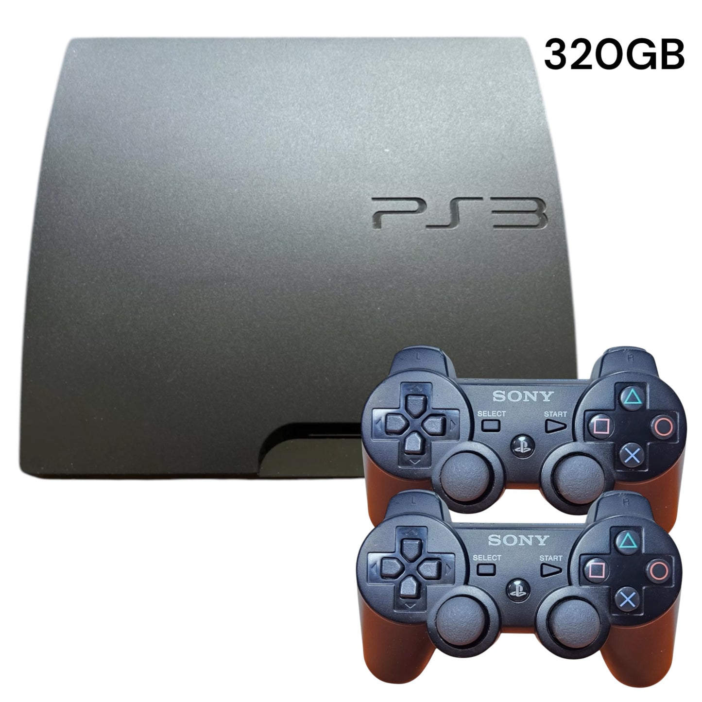 PlayStation 3 Slim 320GB Console + 2x ‘DualShock 3’ Controller’s