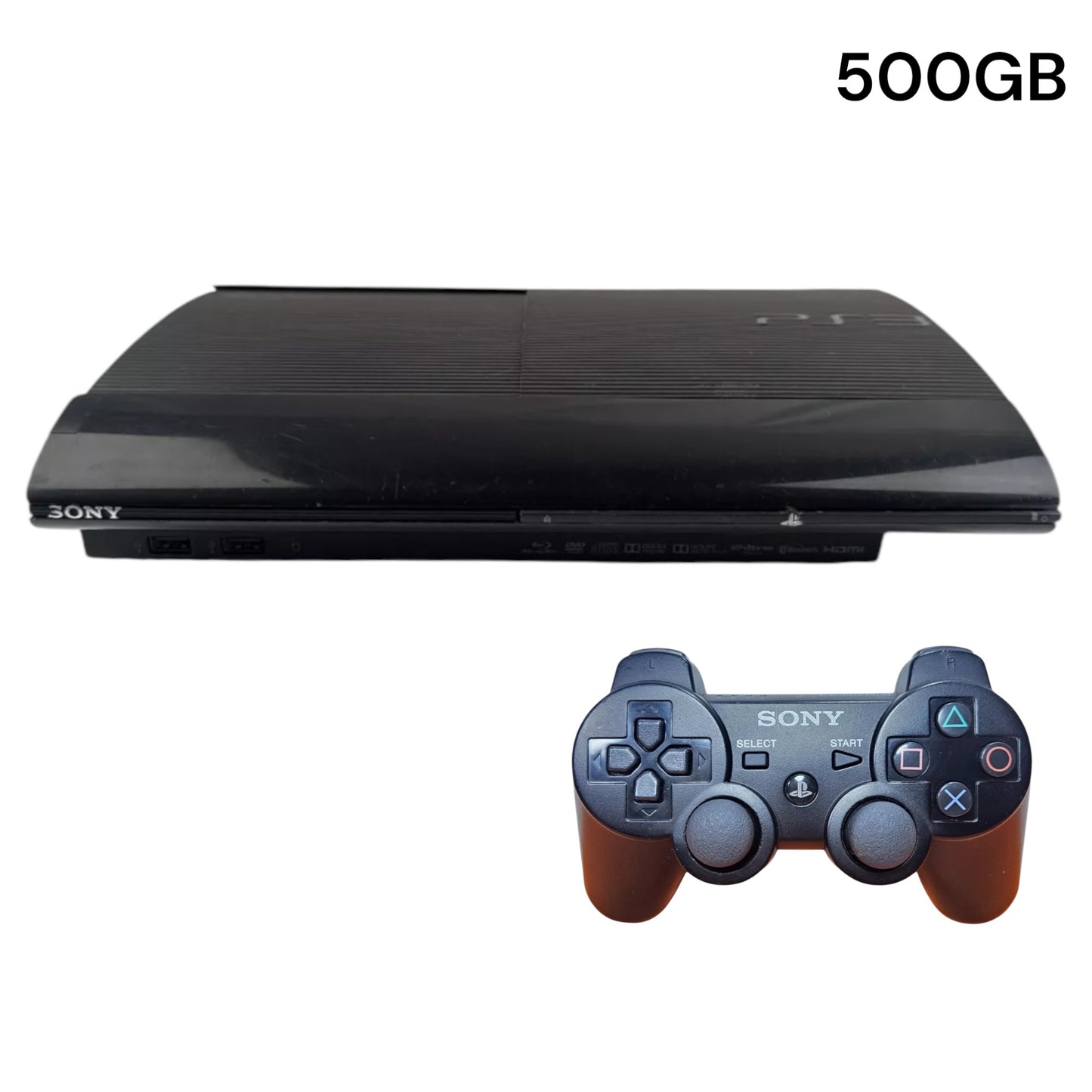 PlayStation 3 SuperSlim 500GB Console + DualShock 3 Controller