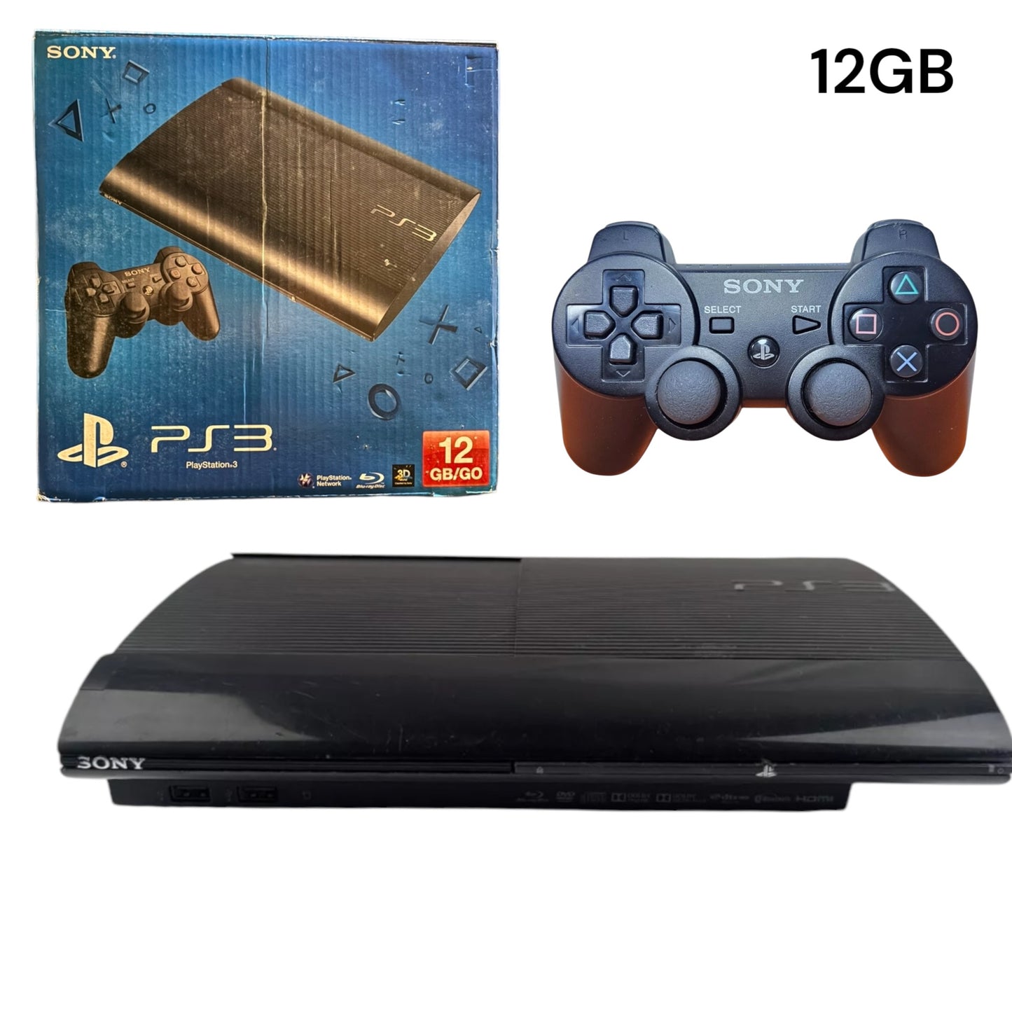 Console PlayStation 3 SuperSlim 12 Go + manette DualShock 3