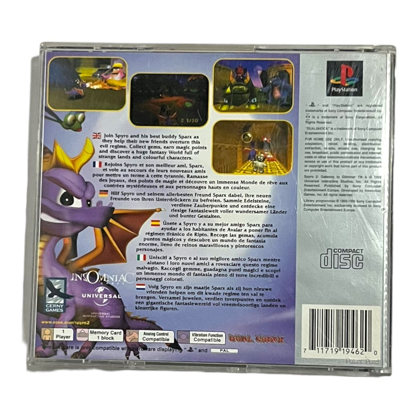 Spyro 2: Gateway to Glimmer - Platine
