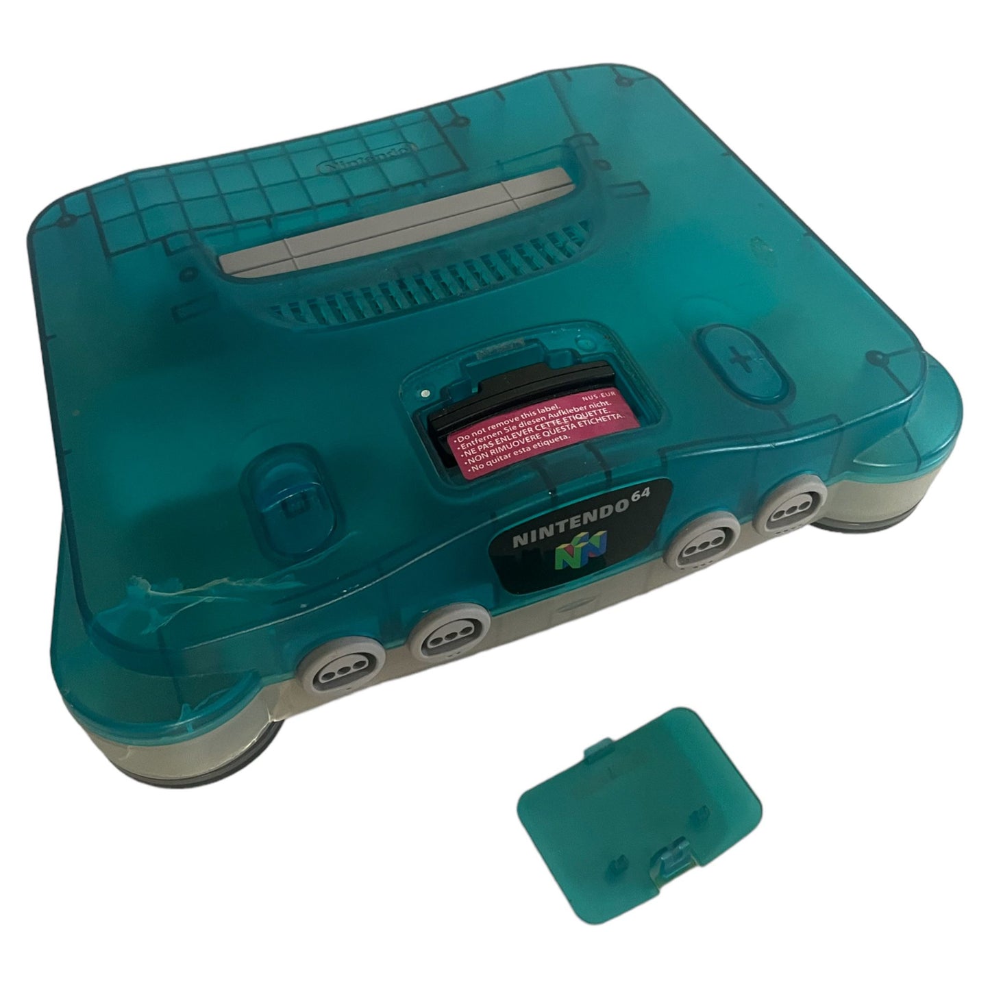 Nintendo 64 Crystal Ice Blue Console + 2 Controllers N64