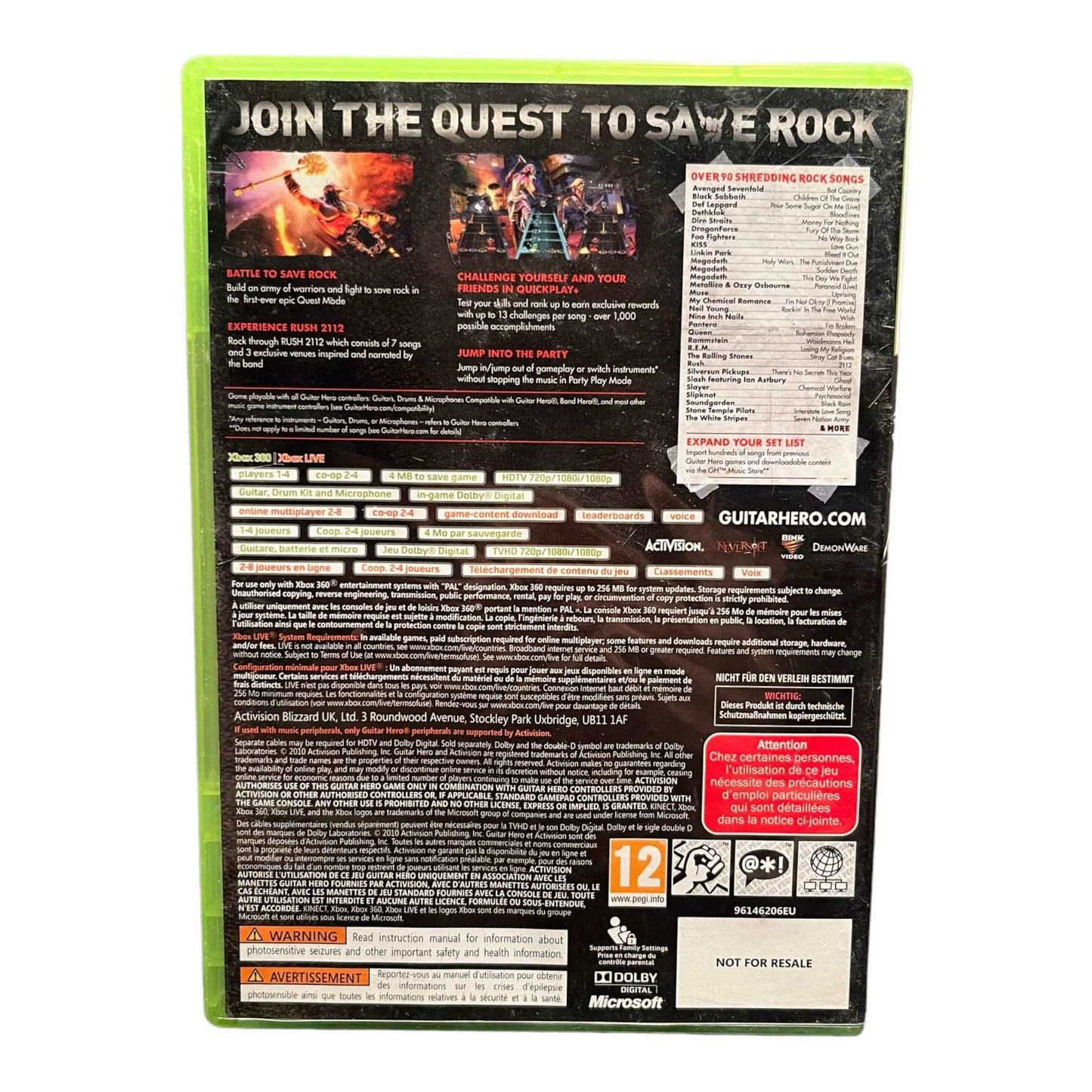 Guitar Hero: Warriors Of Rock - XBox 360