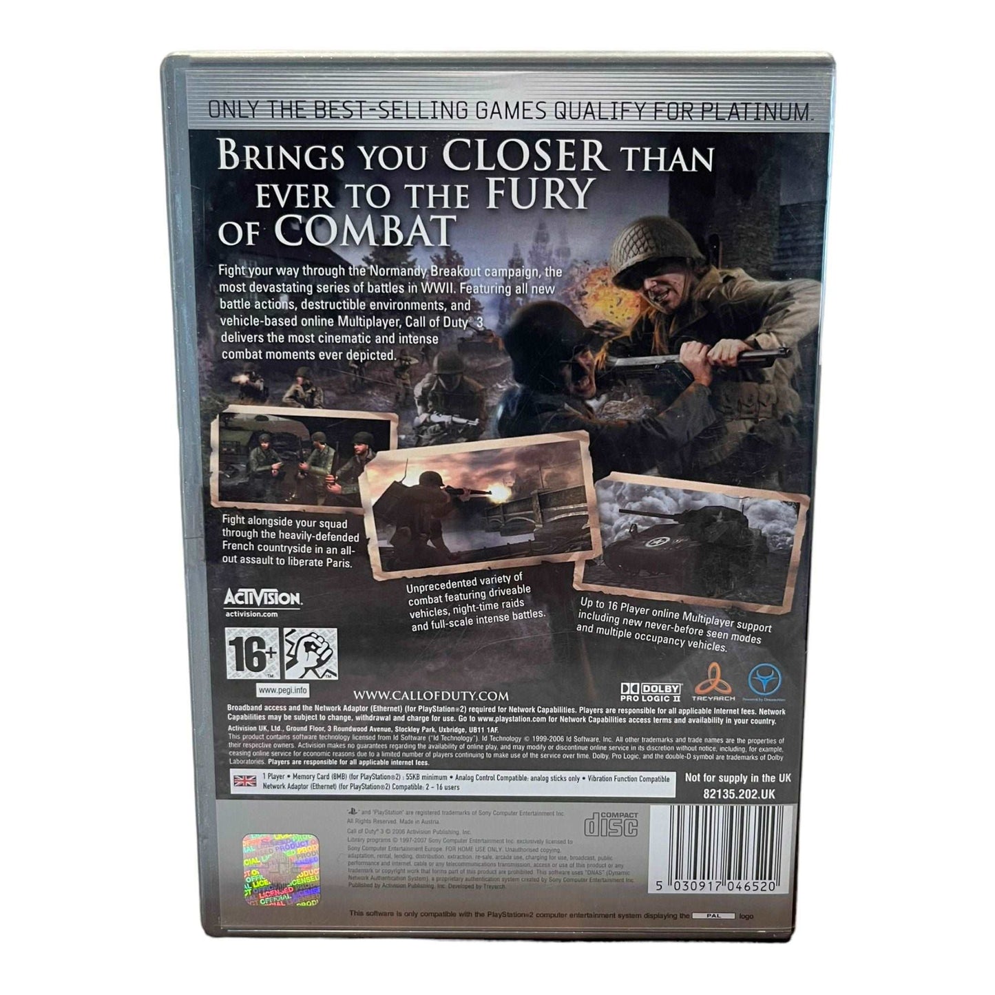 Call Of Duty 3 - PS2 - Platinum