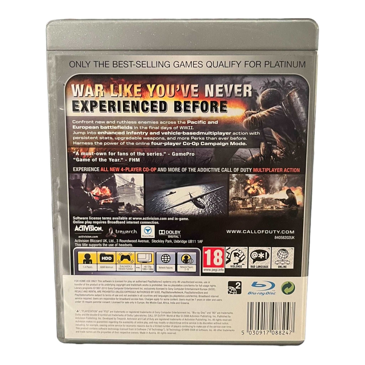Call Of Duty: World At War - PS3 - Platinum