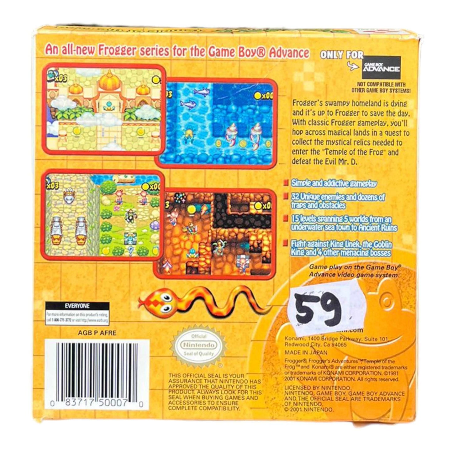 Froggers Adventures - GBA (Import Game)