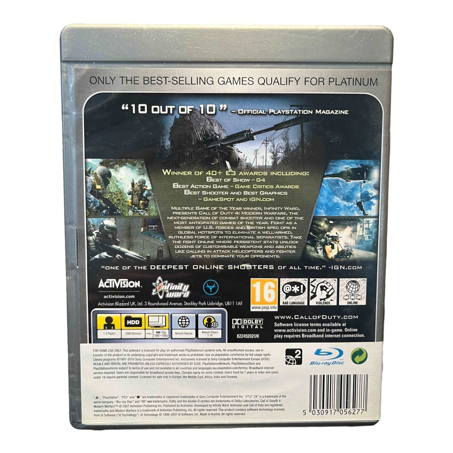 Call of Duty 4: Modern Warfare - Platinum - PS3