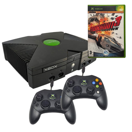 Microsoft Xbox Classic Starter Pack: Console + 2 Controller’s + Burnout 3 Takedown