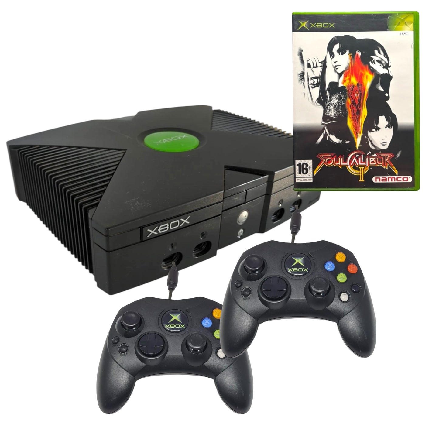 Microsoft Xbox Classic Starter Pack: Console + 2 Controller’s + Soul Calibur II