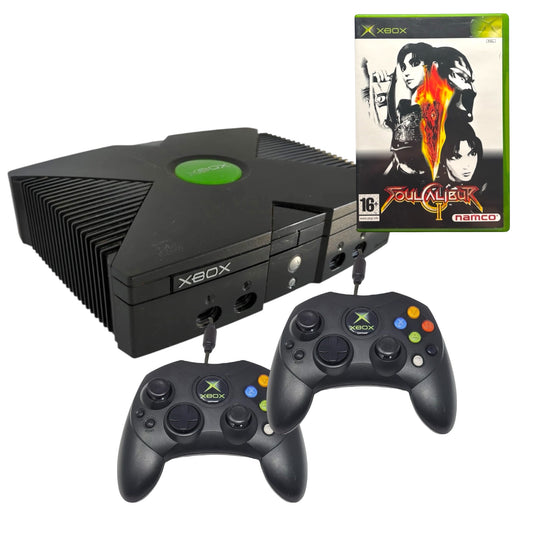 Microsoft Xbox Classic Starter Pack: Console + 2 Controller’s + Soul Calibur II
