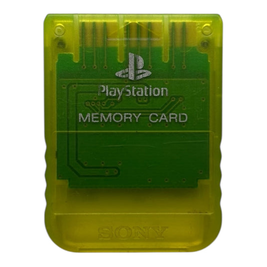 Originele Playstation 1 Memory Card - Lemon Yellow