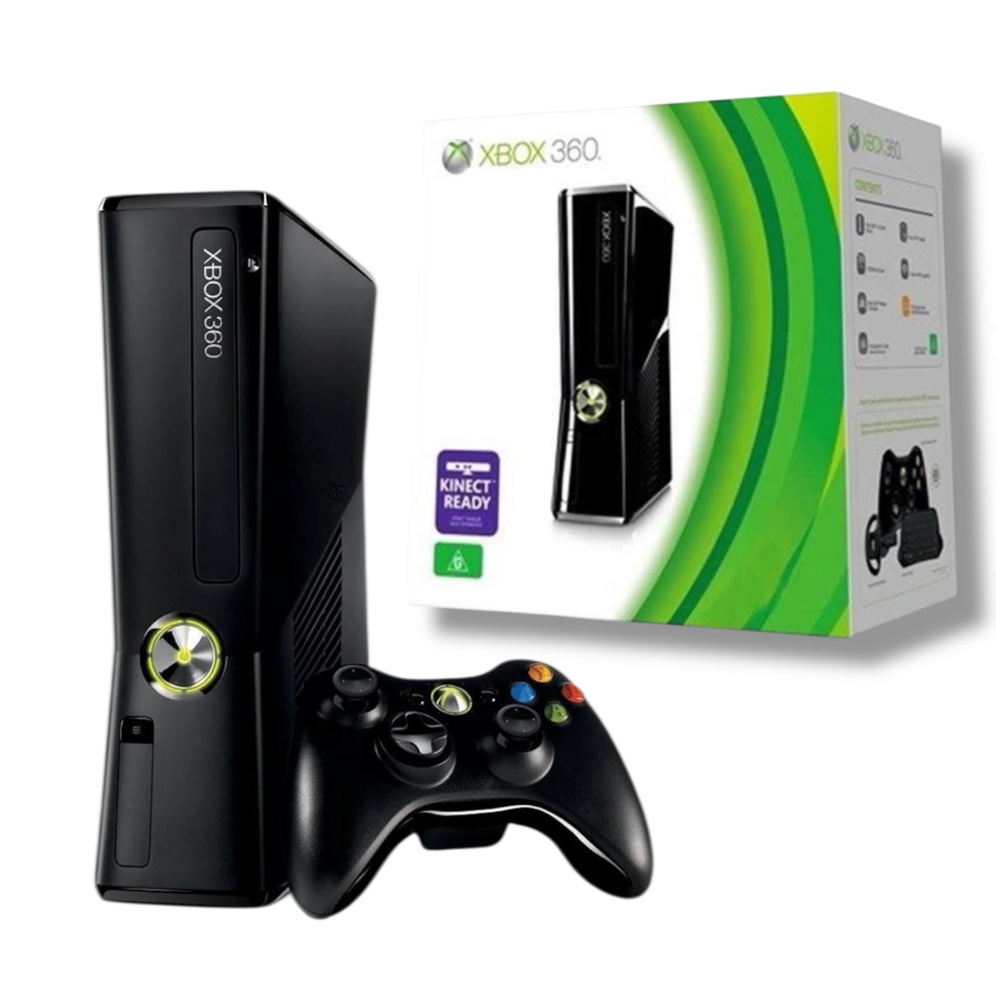 Xbox 360 Slim 4GB + Controller (MINT)