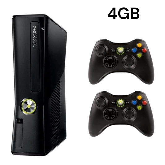 Xbox 360 Slim 4GB + 2 Controller’s