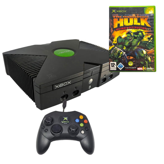 Microsoft Xbox Classic Starter Pack: Console + Controller + The Incredible Hulk Ultimate Destruction