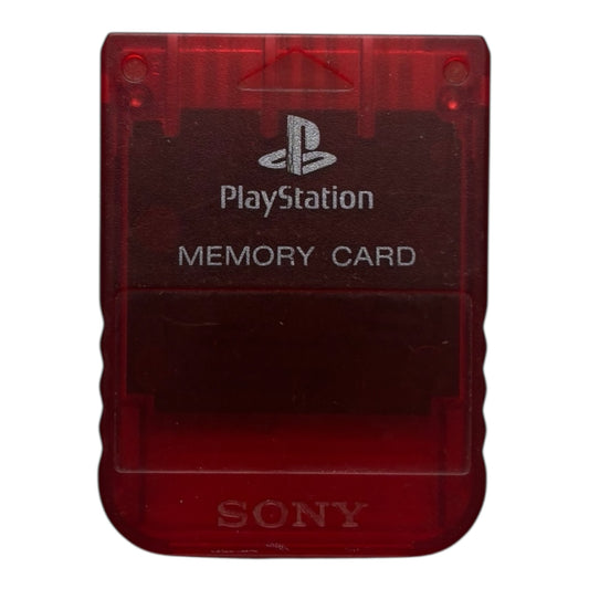 Originele Playstation 1 Memory Card - Crystal Red