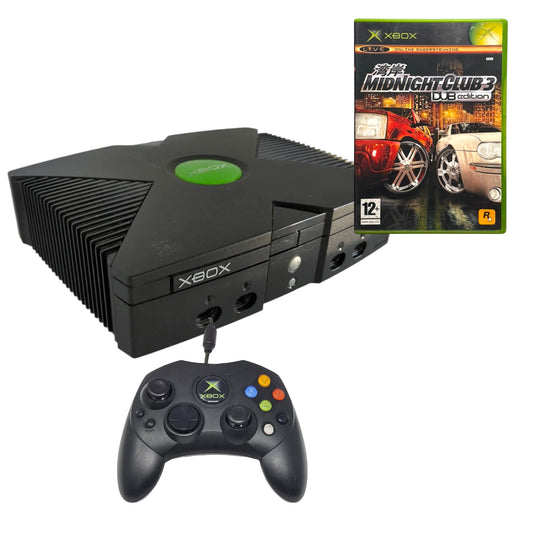 Microsoft Xbox Classic Starter Pack: Console + 2 Controller’s + Midnight Club 3 DUB Edition