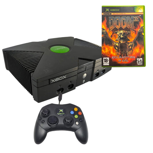 Microsoft Xbox Classic Starter Pack: Console + Controller + DOOM 3