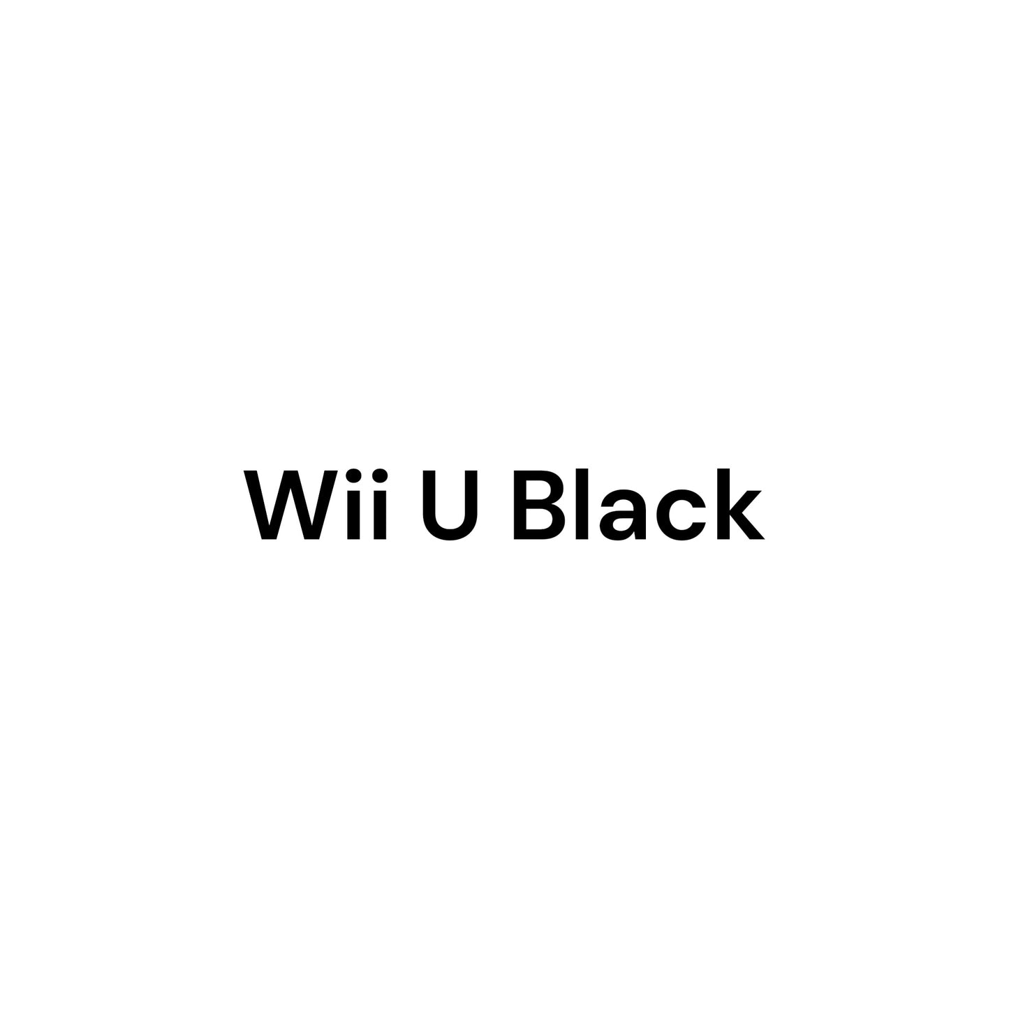 Wii U Black