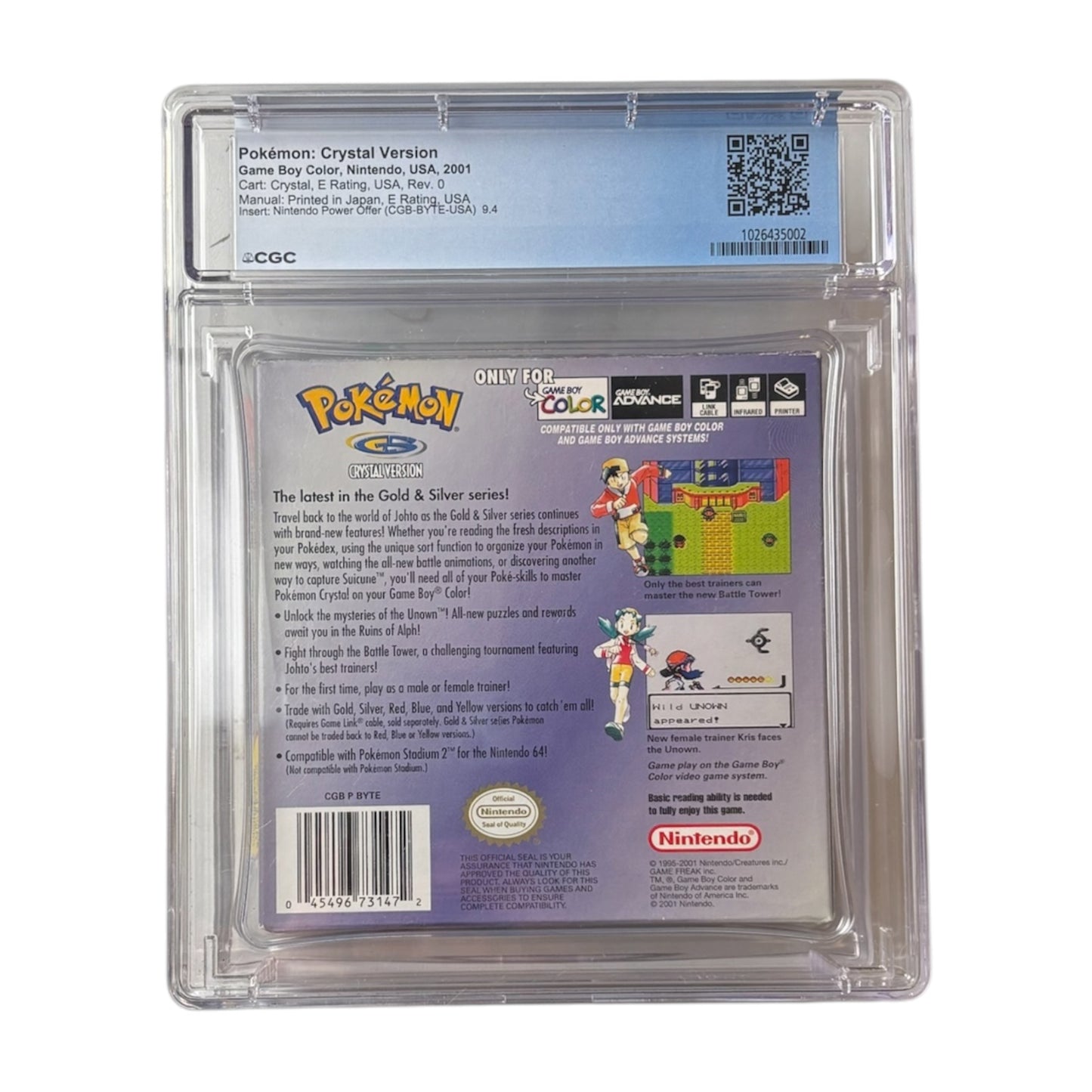 Pokémon Crystal [USA] {Graded 8}
