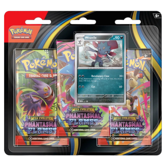 Pokemon TCG - Phantasmal Flames 3 Booster Blister - Weavile [ENG]