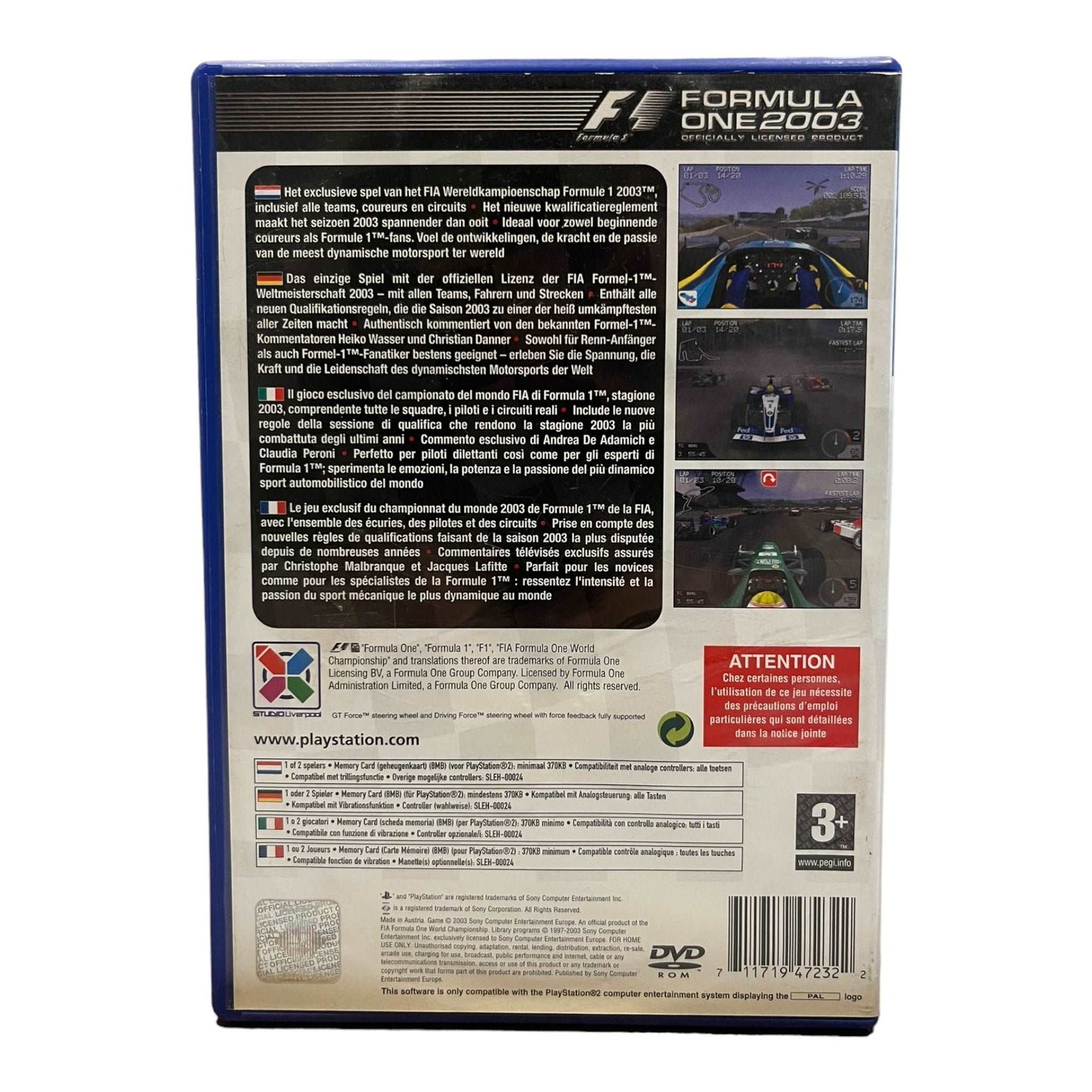 F1 Formula One 2003 - PS2