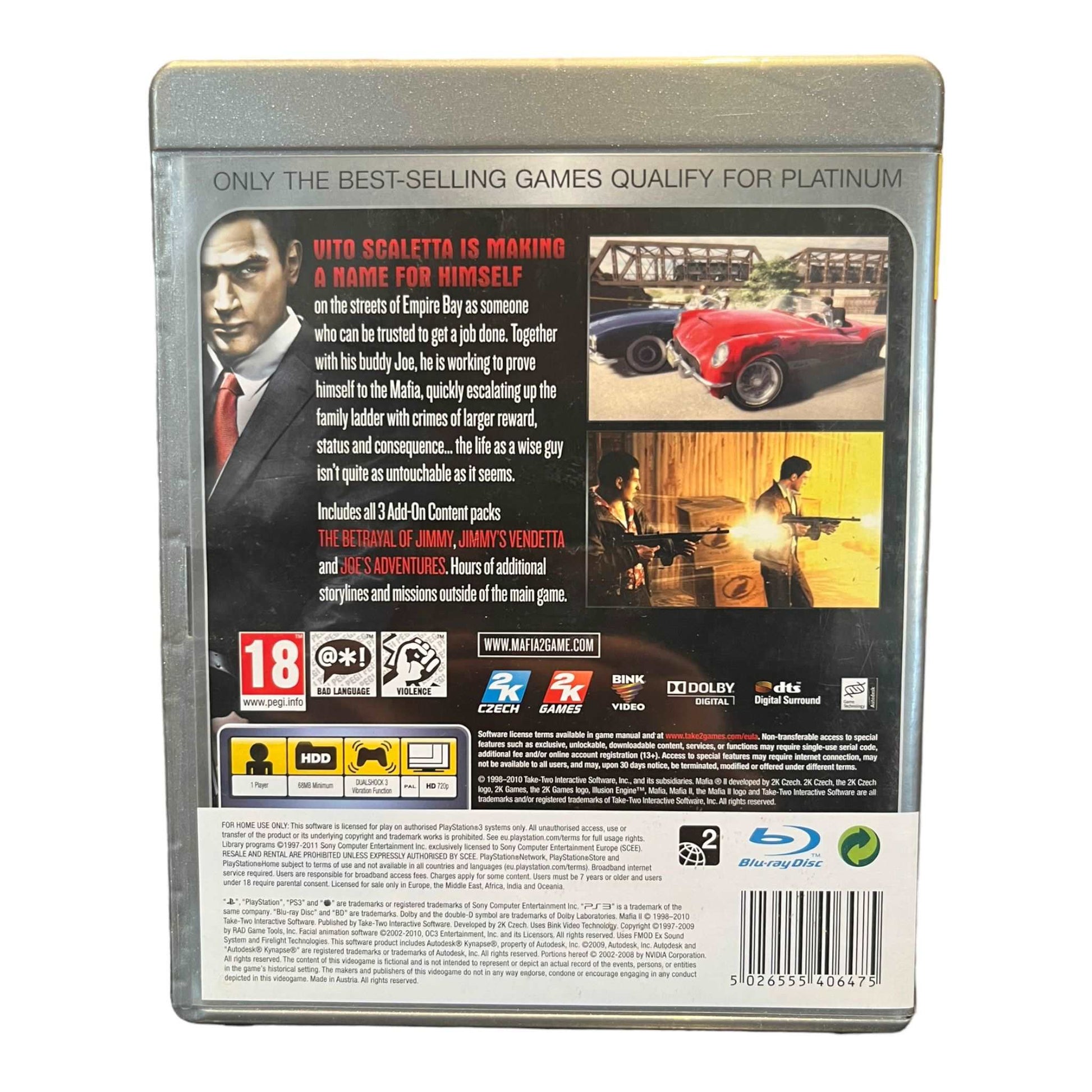 Mafia 2: Special Extended Edition - PS3 - Platinum
