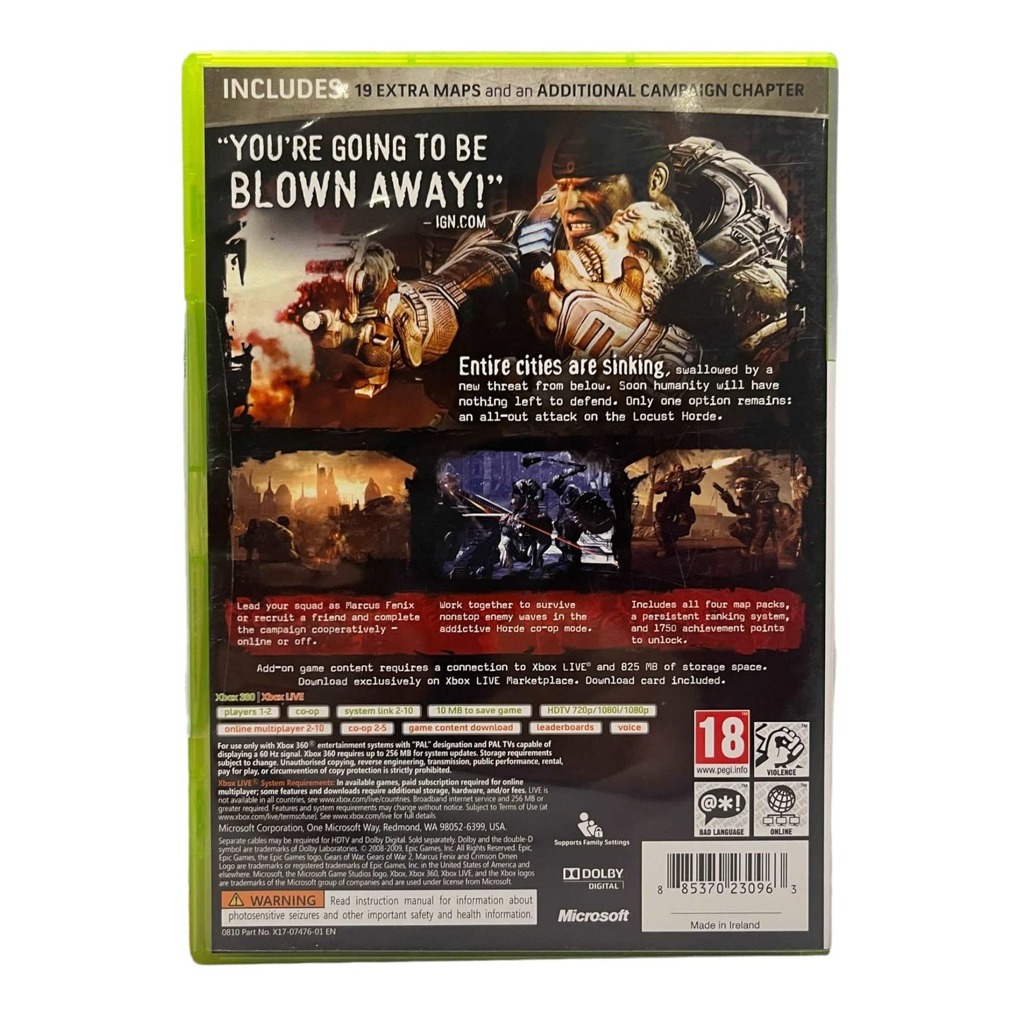 Gears of War 2 - XBox 360 - Classcis