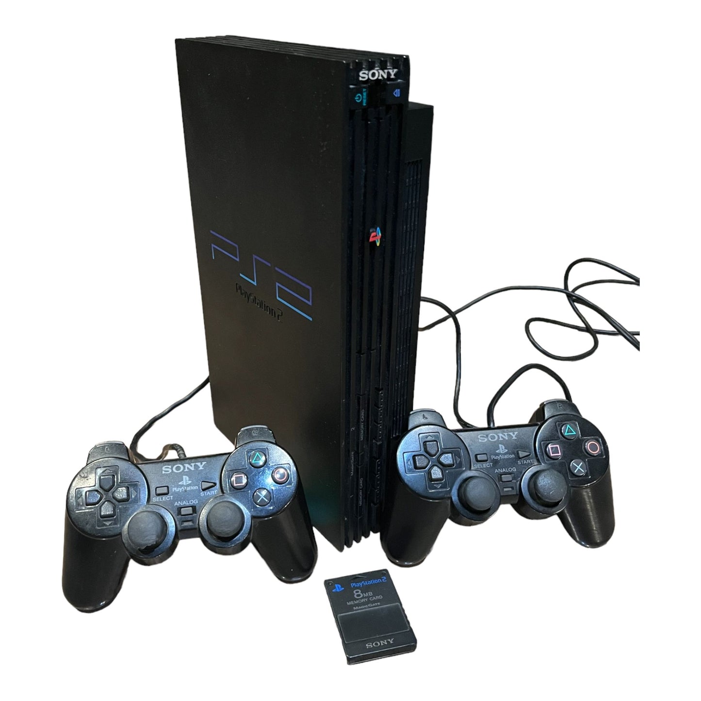 Playstation 2 Console Phat + 2 Controller's + Memory Card - PS2 - Black Set